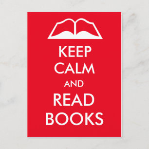 Houd rustig en lees boeken briefkaart
