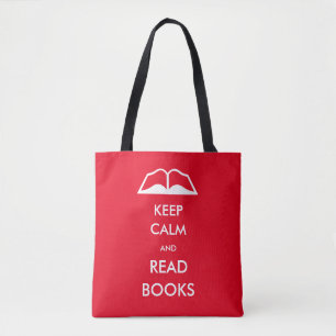 Houd rustig en lees boeken tote bag