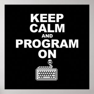 Houd rustig en programma aan poster