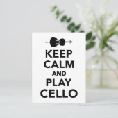 Houd rustig en speel Cello Briefkaart (Staand voorkant)