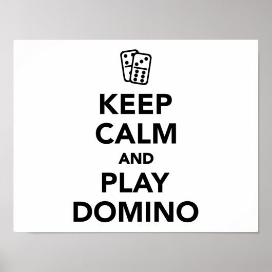 Houd rustig en speel Domino. Poster (Voorkant)