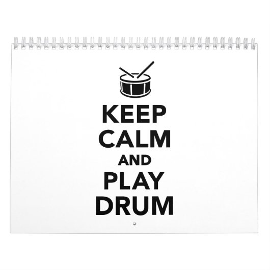 Houd rustig en speel drum af kalender (Hoes)