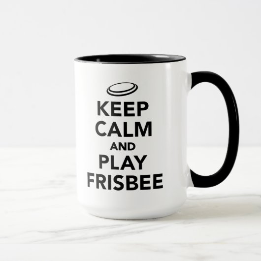 Houd rustig en speel Frisbee Mok (Rechts)
