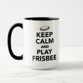 Houd rustig en speel Frisbee Mok (Links)