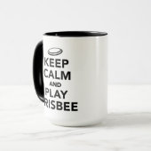 Houd rustig en speel Frisbee Mok (Voorkant links)