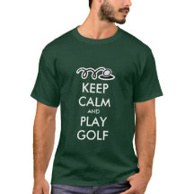 Houd rustig en speel golf t-shirt