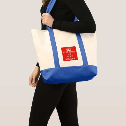 Houd rustig en speel harder. tote bag (Voorkant (product))