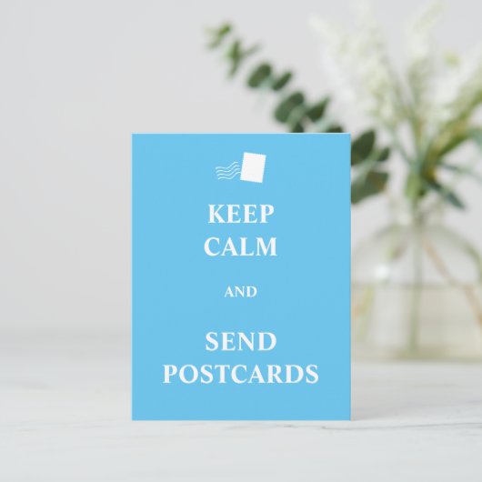 Houd rustig en stuur briefkaarten (Staand voorkant)