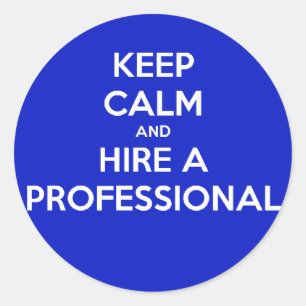 Houd rustig en verhuil een professional ronde sticker