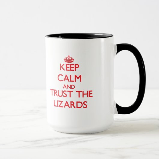 Houd rustig en vertrouw op de Lizards Mok (Rechts)