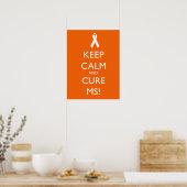 Houd rustig en wees voorzichtig met MS - multiple  Poster (Keuken)
