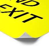 Houd rustig, geel punk poster radioactief bord (Hoek)