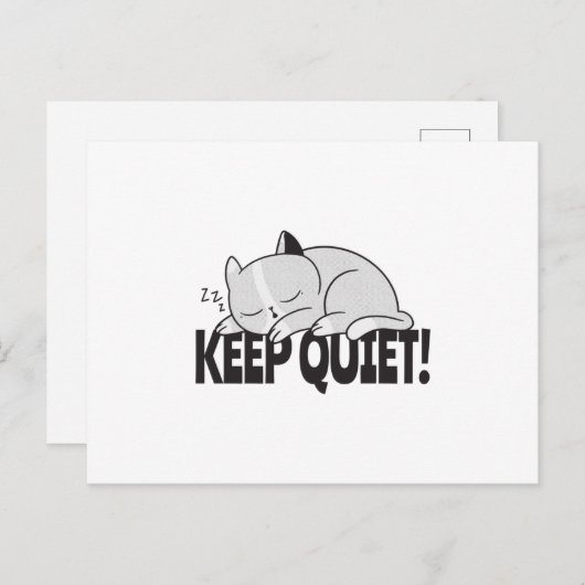 Houd rustig Lazy slaap bij de kat Briefkaart (Voorkant / Achterkant)