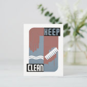 Houd schoon briefkaart (Staand voorkant)