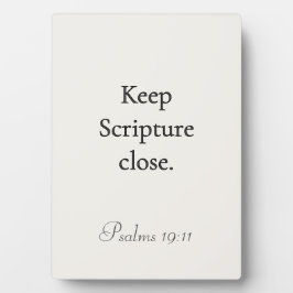 Houd Schriftuur Bij Psalmen 19:11 Plaque Fotoplaat