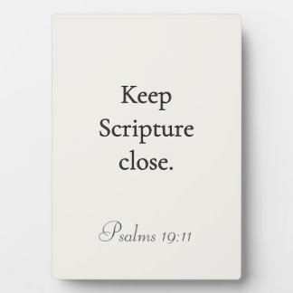 Houd Schriftuur Bij Psalmen 19:11 Plaque Fotoplaat