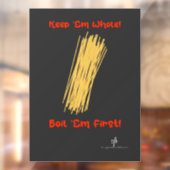 Houd Spaghetti in zijn geheel en boil First Window Raamsticker (Vel 2)