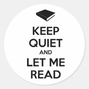 Houd stil en laat me lezen ronde sticker