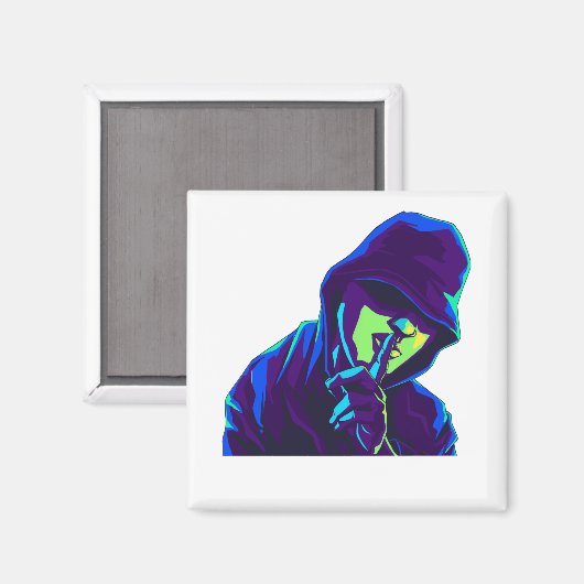 Houd stil | Stilte alstublieft | Shhh... Grafisch  Magneet (Voorkant / Achterkant)