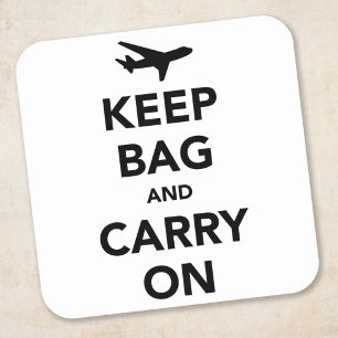 Houd tas en voer door vierkante sticker