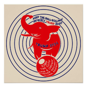 Houd The Ball Rolling Trump 2024 Perfect Poster