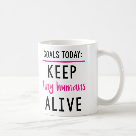 Houd Tiny Humans Alive Ouderschap Coffee Mok (Rechts)