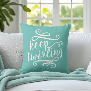 Houd Twirling Citaat van de Typografie van de Mu Kussen