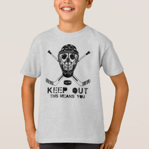 Houd uit Hockey Goalie Skull Youth T-Shirt