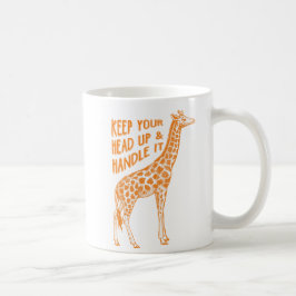 Houd uw hoofd omhoog Giraffe | Koffie-Mok Koffiemok