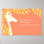 HOUD UW HOOFD OP EN BLIJF PATIËNT POSTER (Voorkant)