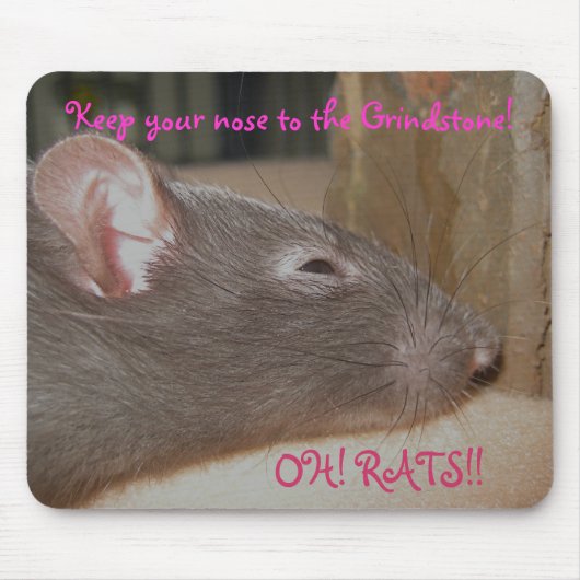 Houd uw neus op het muispad van de steen muismat (Voorkant)
