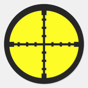 Houd uw ogen op het doel - Werkingssfeer afdrukken Ronde Sticker