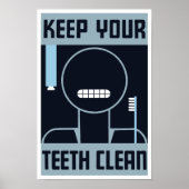 Houd Uw Schone Tanden - WPA Poster (Voorkant)