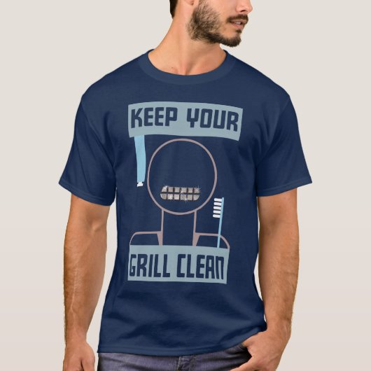 Houd uw shirt voor het reinigen van uw Grill schoo (Voorkant)