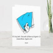 Houd Uw Staart op Wit Feestdagen Kaart (Achterkant)