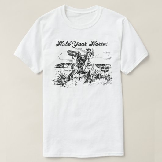 Houd uw T-shirt voor uw paarden vast (Design voorkant)