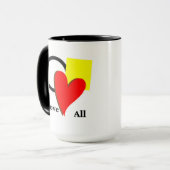 Houd van alle vormen en kleuren Mok (Voorkant links)