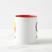 Houd van alle vormen en kleuren vierkant Mok rond  (Midden)