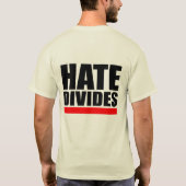 HOUD VAN CONQUERS. HAAT DIVIDES. T-SHIRT (Achterkant)