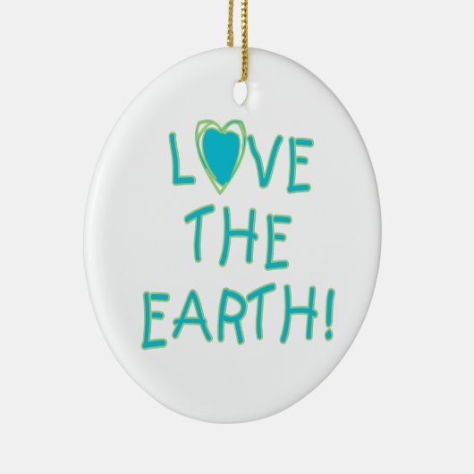 Houd van de Aarde Milieu Keramisch Ornament (Rechts)