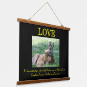 HOUD van Deer en Cat van elkaar Hangend Wandkleed (Gebogen)