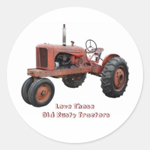 Houd van Die Oude Roestige Tractoren Ronde Sticker