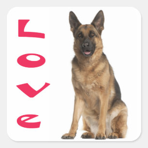 Houd van Duitse Herders Puppy Honden Stickers