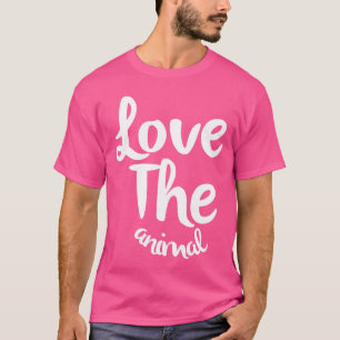 Houd van het dierlijke meisje t-shirt