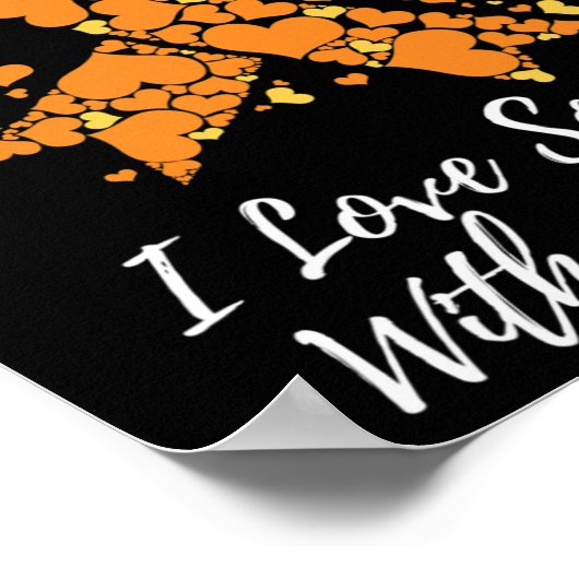 Houd van iemand met leukemie bewustzijn poster (Hoek)