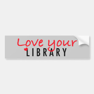 Houd van je bibliotheek bumpersticker