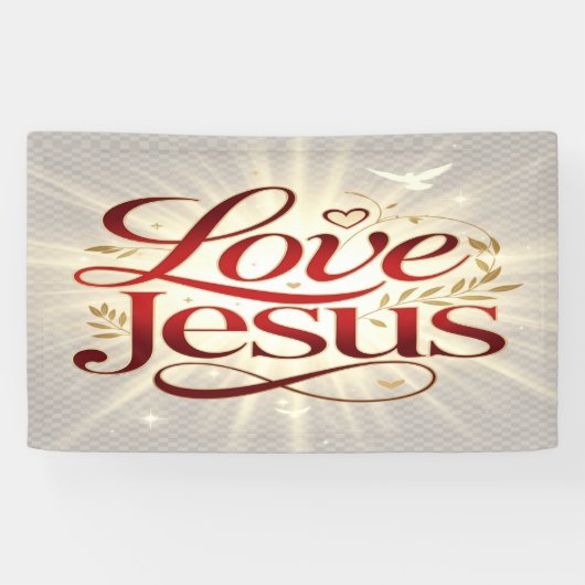 Houd van Jezus Spandoek (Horizontaal)