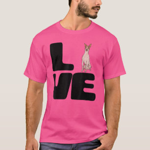 Houd van mijn Amerikaanse naakte terriër hond T-shirt