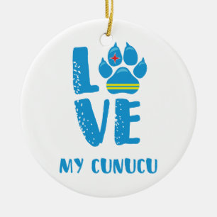HOUD VAN MIJN CUNUCU (Blauwe letters) - Versiering Keramisch Ornament