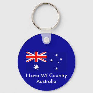 Houd van MIJN jGibney van de Vlag van Australië Sleutelhanger